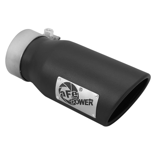 Afe Power AFE POWER EXHAUST TIP(STAINLESS STEEL) BLACK; 3IN IN X 4IN OUT X 9IN L 49T30401-B09